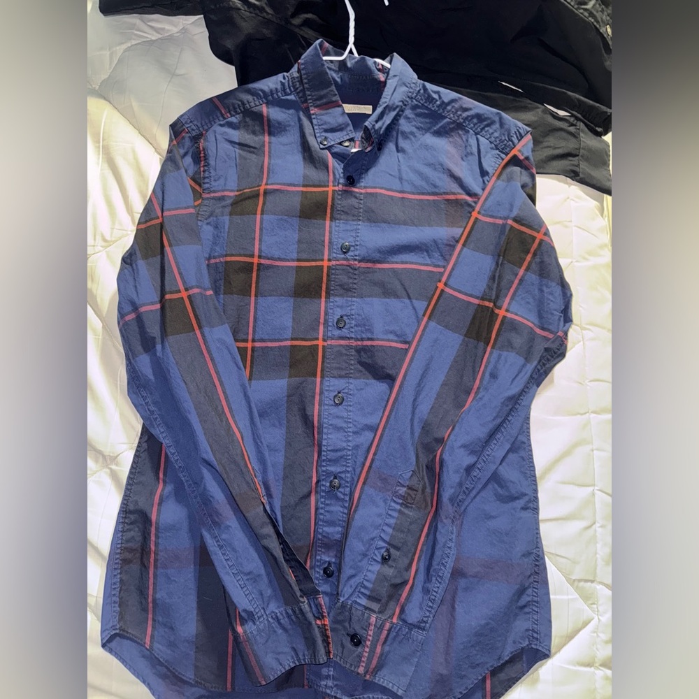 Burberry Men’s Multicolor Button Up- Size S
